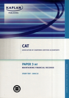 Image for Paper 3 (INT) Maintaining Financial Records : Study Text
