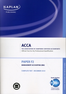 Image for F2 Management Accounting MA - Complete Text