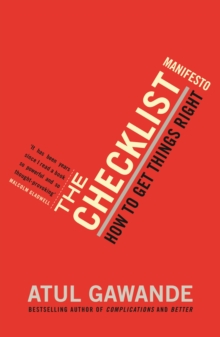 Image for The checklist manifesto: how to get things right