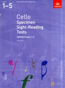 Image for Cello specimen sight-reading tests  : from 2012: ABRSM grades 1-5