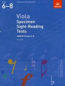 Image for Viola specimen sight-reading tests  : from 2012: ABRSM grades 6-8
