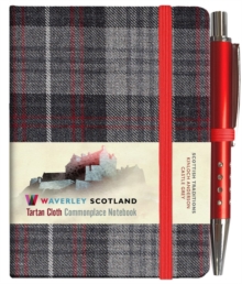 Image for Waverley S.T. (S): Castle Grey Mini with Pen Pocket Genuine Tartan Cloth Commonplace Notebook