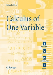 Image for Calculus of one variable
