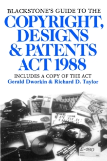 Image for Blackstone's Guide to the Copyright, Designs and Patents Act 1988