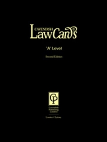 Image for Cavendish: 'A' Level Lawcards
