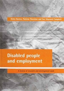 Image for Disabled people and employment  : a review of research and development work
