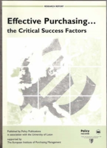Image for Effective Purchasing, the Critical Success Factors