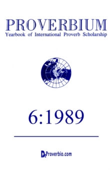 Image for Proverbium : Yearbook of International Proverb Scholarship Volume 6: 1989