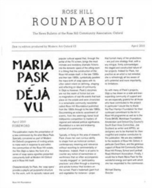 Image for Maria Pask  : dâejáa vu edition of the Rose Hill Roundabout
