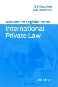 Image for Avizandum Legislation on International Private Law