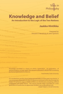 Image for Knowledge and Belief : An Introduction to the Logic of the Two Notions