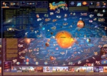 Image for Solar System children's map laminated with hanging strips