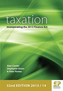 Image for Taxation  : incorporating the Finance Act 2013