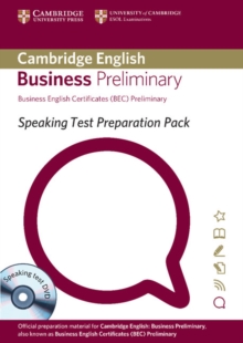 Image for Speaking Test Preparation Pack for BEC Preliminary Paperback with DVD