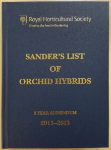 Sander’s List of Orchid Hybrids 3 Year Addendum 2011-2013