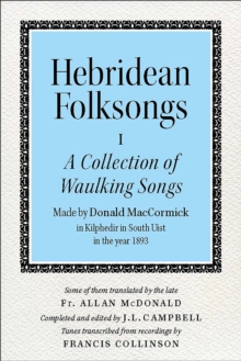 Image for Hebridean Folk Songs: A Collection of Waulking Songs by Donald MacCormick