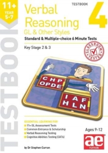 Image for 11+ Verbal Reasoning Year 5-7 GL & Other Styles Testbook 4 : Standard & Multiple-choice 6 Minute Tests