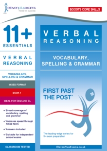 Image for 11+ Essentials Verbal Reasoning: Vocabulary, Spelling & Grammar Book 1