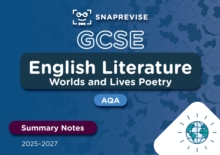 Image for SnapRevise GCSE AQA English Literature: Worlds and Lives Poetry Summary Notes