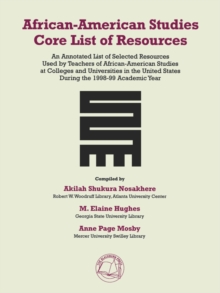 Image for African-American Studies Core List of Resources