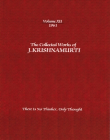 Image for The Collected Works of J.Krishnamurti  - Volume XII 1961