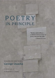 Image for Poetry In Principle : Essays in Poetics