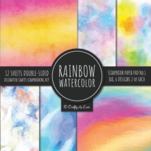 Image for Rainbow Watercolor Scrapbook Paper Pad Vol.1 Decorative Crafts Scrapbooking Kit Collection for Card Making, Origami, Stationary, Decoupage, DIY Handmade Art Projects