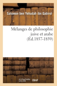 Image for M?langes de Philosophie Juive Et Arabe (?d.1857-1859)