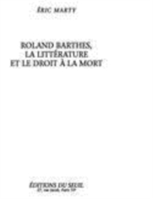 Image for Roland Barthes, la litterature et le droit a la mort [ePub]