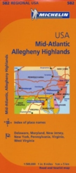 Midatlantic – Michelin Regional Map 582