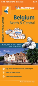 Image for Belgium North & Central - Michelin Regional Map 533 : Map