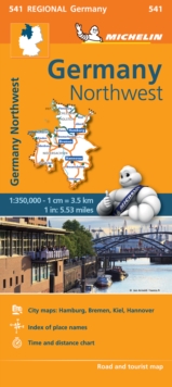 Image for Germany Northwest - Michelin Regional Map 541 : Map