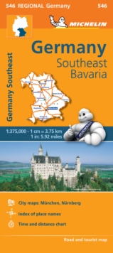 Image for Germany Southeast, Bavaria - Michelin Regional Map 546 : Map