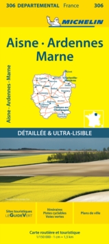 Aisne Ardennes Marne – Michelin Local Map 306: Map