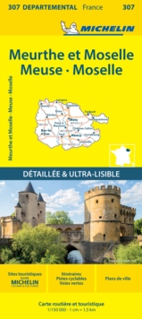 Meuse Meurthe-et-Moselle  Moselle  – Michelin Local Map 307: Map