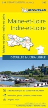Image for Indre-et-Loire Maine-et-Loire - Michelin Local Map 317