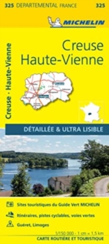 Creuse, Haute-Vienne – Michelin Local Map 325