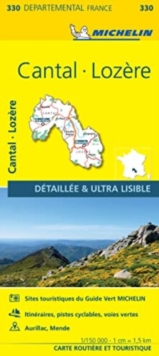 Cantal, Lozire – Michelin Local Map 330