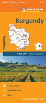 Image for Burgundy - Michelin Regional Map 519 : Map