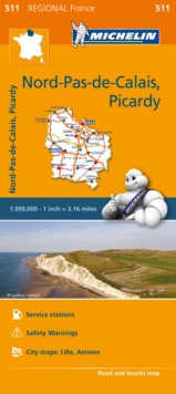 Image for Nord-Pas-de-Calais, Picardy - Michelin Regional Map 511 : Map