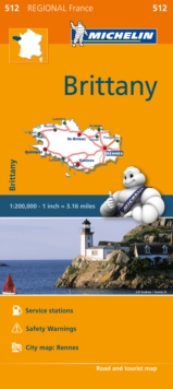 Image for Brittany - Michelin Regional Map 512 : Map