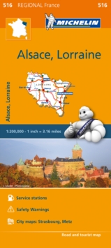 Image for Alsace Lorraine - Michelin Regional Map 516 : Map