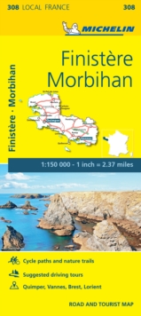 Image for Finistere, Morbihan - Michelin Local Map 308 : Map