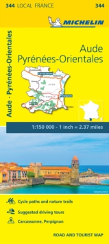 Image for Aude, Pyrenees-Orientales - Michelin Local Map 344 : Map