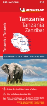 Tanzania & Zanzibar – Michelin National Map 810: Map