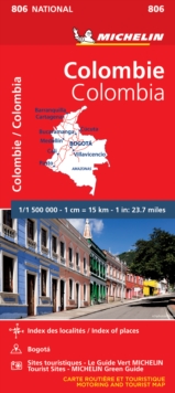 Colombia – Michelin National Map 806: Map