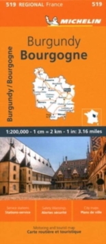 Image for Burgundy - Michelin Regional Map 519