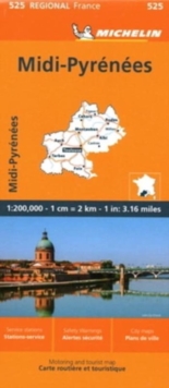 Midi-Pyrenees – Michelin Regional Map 525