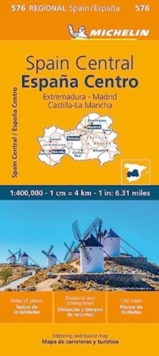 Spain Central, Extremadura, Castilla-La Mancha, Madrid – Michelin Regional Map 576