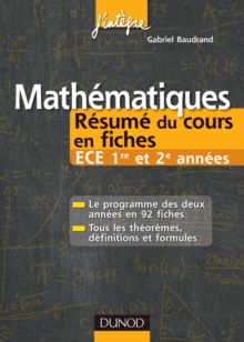 Image for Mathematiques Resume Du Cours En Fiches ECE 1Re Et 2E Annees